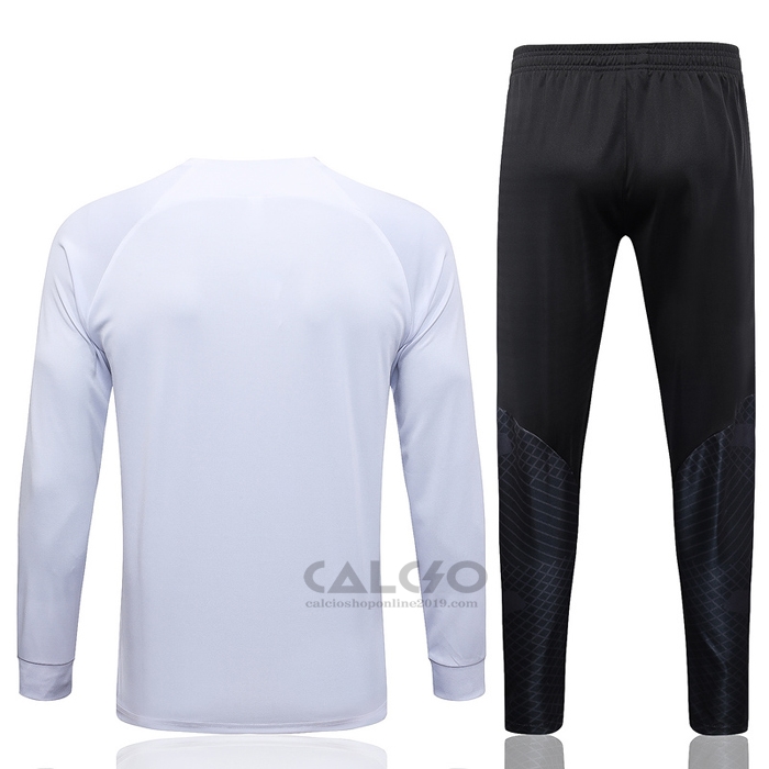 Tuta da Track di Giacca Paris Saint-Germain Jordan 2023-2024 Bianco